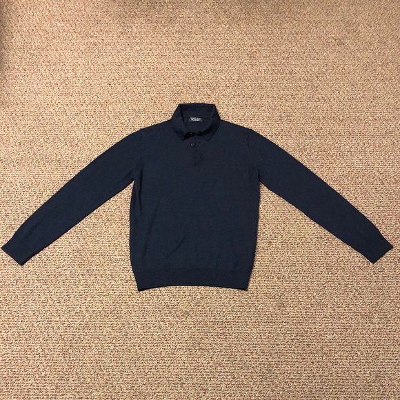 Zara Other - zara merino wool long sleeve polo